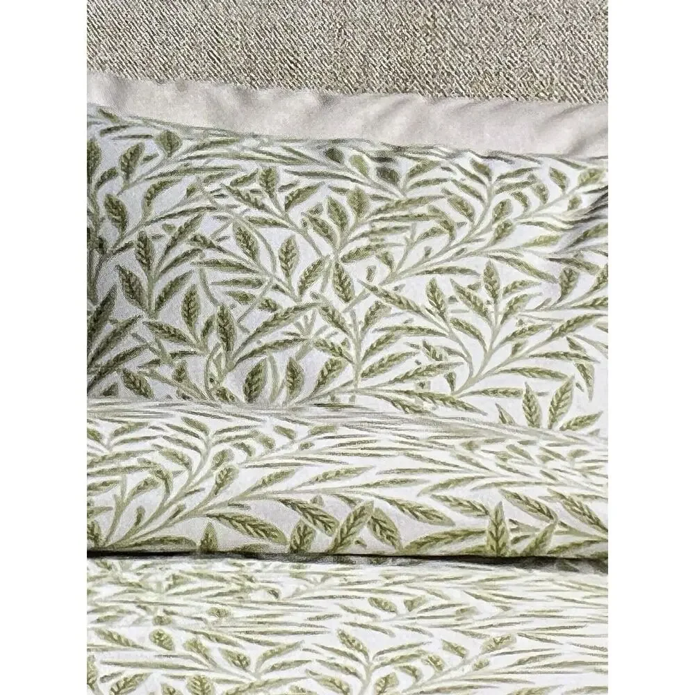 WILLIAM MORRIS Original Willow Artichoke Green STANDARD Pillowcases Percale